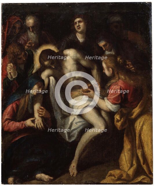 'The Lamentation over Christ', late 16th or early 17th century. Artist: Leandro Bassano
