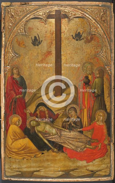 The Lamentation over the Dead Christ, 1370-88. Creator: Workshop of Niccolò di Buonaccorso (Italian (Sienese), active by 1372, died 1388).