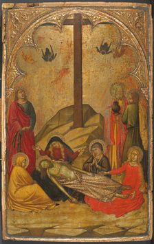 The Lamentation over the Dead Christ, 1370-88. Creator: Workshop of Niccolò di Buonaccorso (Italian (Sienese), active by 1372, died 1388)