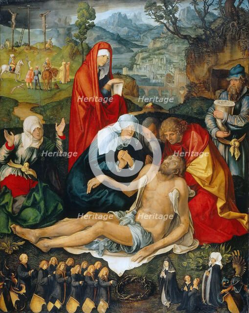 The Lamentation of Christ. Epitaph-Painting of the Nuremberg Holzschuher Family, ca 1499. Creator: Dürer, Albrecht (1471-1528).