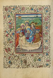 The Lamentation and The Entombment; Book of Hours, about 1460. Creator: Unknown