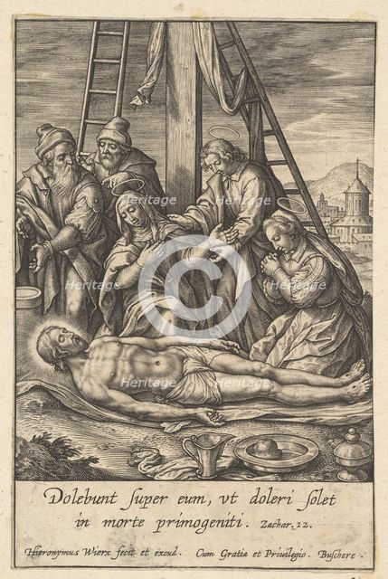 The Lamentation, before 1619. Creator: Hieronymous Wierix.