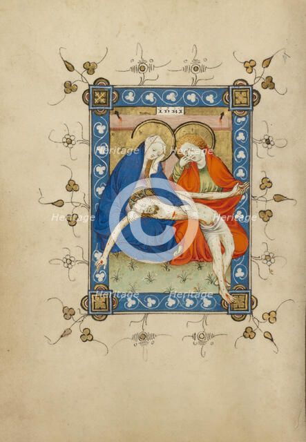 The Lamentation; Book of Hours, about 1405-1410. Creator: Masters of Dirc van Delf.