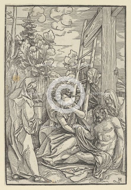 The Lamentation, from The Life of Christ, ca. 1511-12. Creator: Hans Schäufelein the Elder.