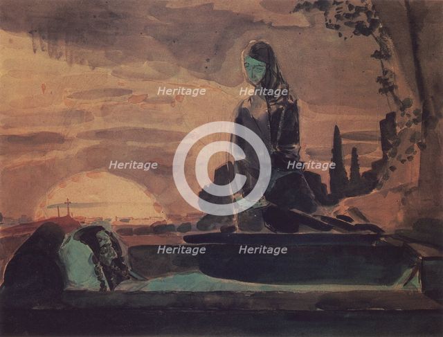 The Lamentation I. Sketch for a mural in the St. Vladimir Cathedral in Kiev, 1887.
