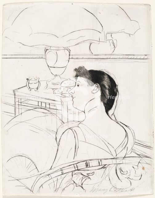 The Lamp, 1890-1891. Creator: Mary Cassatt.