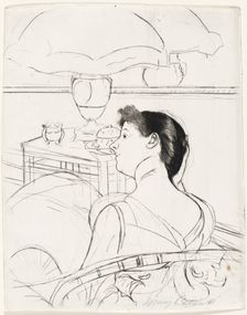 The Lamp, 1890-1891. Creator: Mary Cassatt