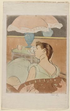 The Lamp, 1890-1891. Creator: Mary Cassatt (American, 1844-1926)