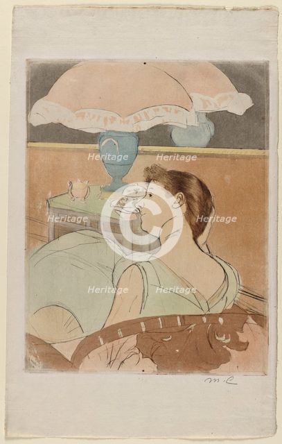 The Lamp, 1890-1891. Creator: Mary Cassatt (American, 1844-1926).
