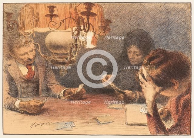 The Lamp, c1898. Creator: Guignet, Jean-Adrien (1816-1854).