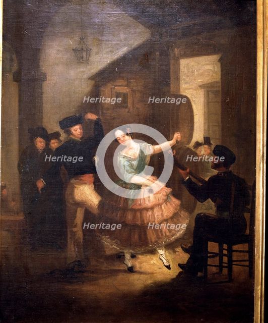 The lamp dance', oil.