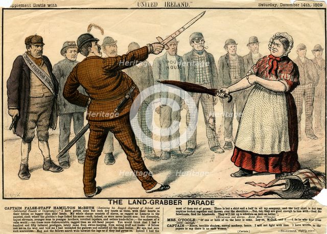 'The Land-Grabber Parade', 1889. Artist: Unknown