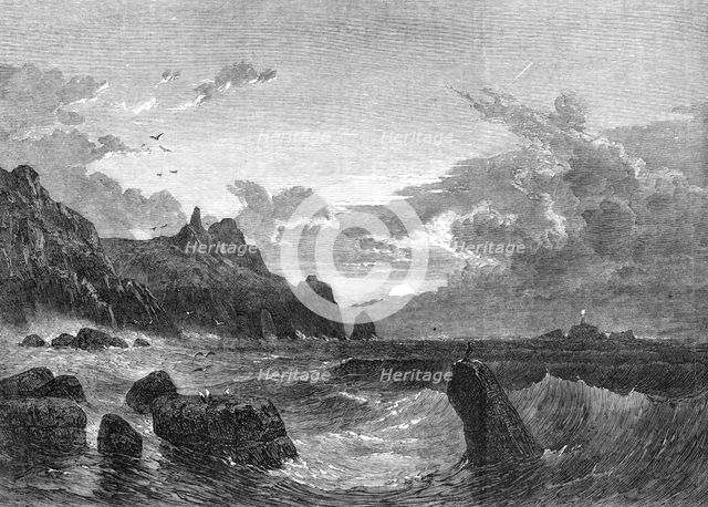 "The Land's-End: Sunset Before A Stormy Night" by S. P. Jackson..., 1865. Creator: Unknown.
