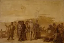 The Landing of Columbus, ca. 1840. Creator: John Vanderlyn