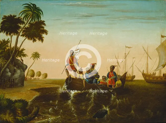 The Landing of Columbus, c. 1837. Creator: Edward Hicks.