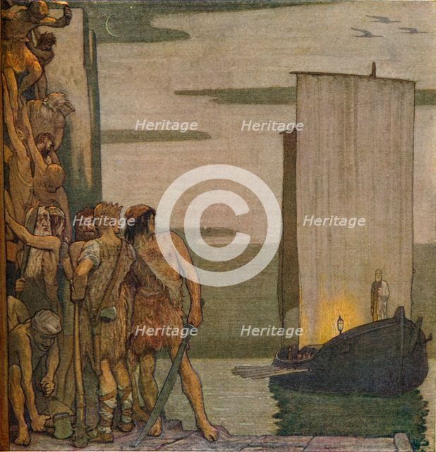 The Landing of Saint Patrick in Ireland, c1912, (1914). Artist: Edward Reginald Frampton