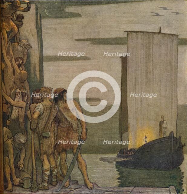 The Landing of Saint Patrick in Ireland, c1912, (1914). Artist: Edward Reginald Frampton