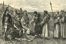 The Landing of St. Augustine in Kent (597AD), 1890. Creator: Unknown