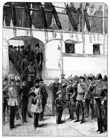 The Landing of the Ameer's son at Portsmouth on May 24, 1895. Creator: Unknown