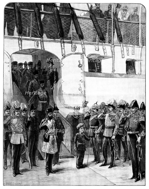The Landing of the Ameer's son at Portsmouth on May 24, 1895. Creator: Unknown.