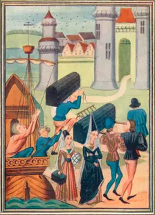 The landing of the Lady de Coucy at Boulogne, 1399 (1905)