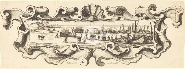 The Landing of the Troops, probably 1628/1631. Creator: Jacques Callot.