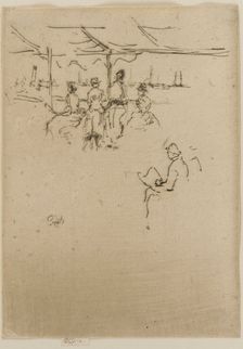 The Landing Stage, Cows, 1887. Creator: James Abbott McNeill Whistler