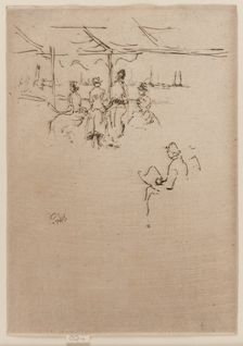 The Landing Stage, Cows, 1887. Creator: James Abbott McNeill Whistler