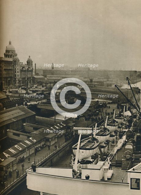 'The Landing Stage at Liverpool', 1936. Artist: Unknown.