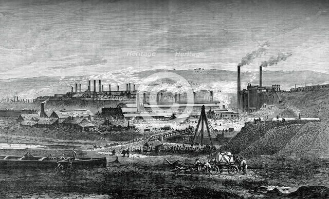 The Landore Siemens' steel works, c1880. Artist: Unknown
