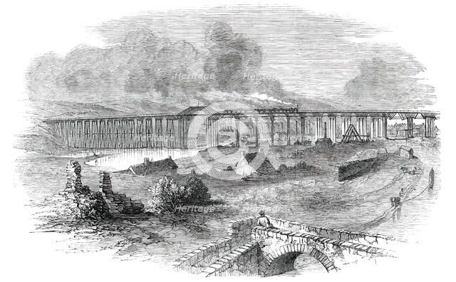 The Landore Viaduct, near Swansea, 1850. Creator: Unknown.