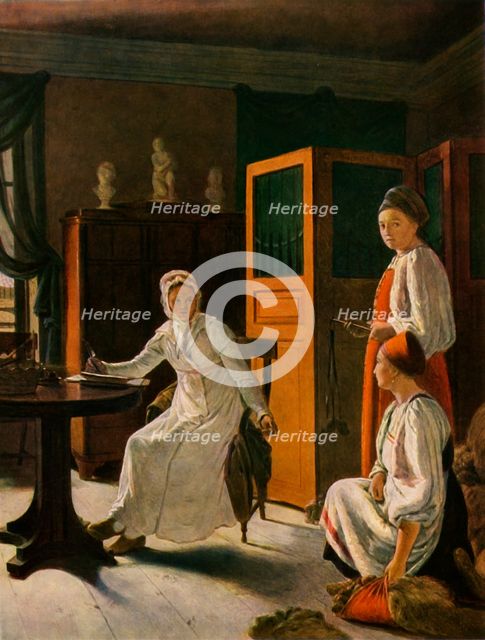 'The Landowner's Wife in the Morning', 1823, (1965).  Creator: Aleksey Venetsianov.