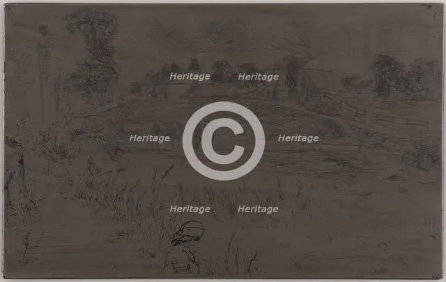 The Landscape with the Horse, 1859. Creator: James Abbott McNeill Whistler.