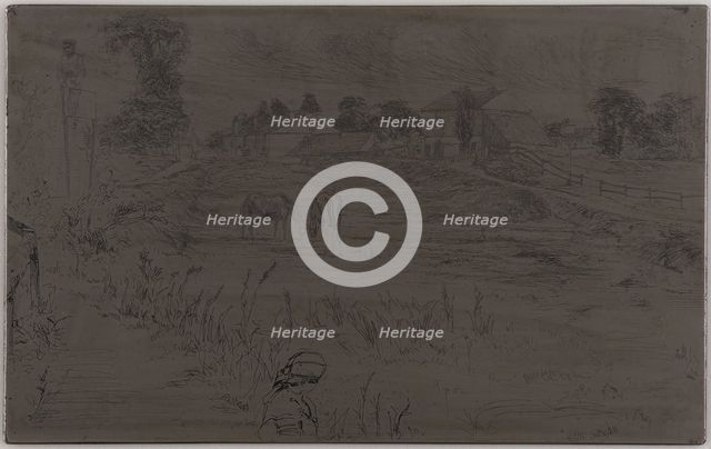 The Landscape with the Horse, 1859. Creator: James Abbott McNeill Whistler.