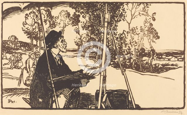 The Landscape Artist (Le paysagiste), 1912. Creator: Auguste Lepere.