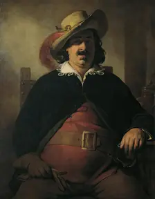 The landscape painter Ignaz Raffalt as Falstaff, 1853. Creator: Friedrich von Amerling