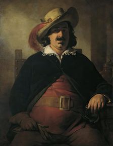 The landscape painter Ignaz Raffalt as Falstaff, 1853. Creator: Friedrich von Amerling