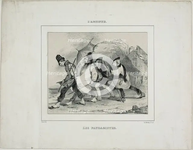 The Landscape Painters, 1833. Creator: Pierre Francois Eugene Giraud.