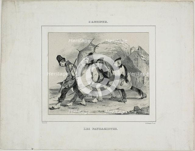 The Landscape Painters, 1833. Creator: Pierre Francois Eugene Giraud.
