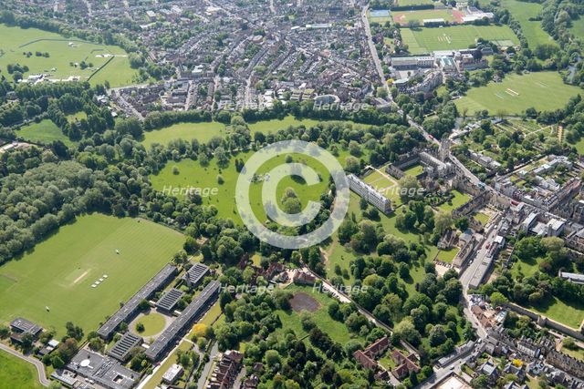 The landscape park and college gardens at Magdalen College, Oxford, Oxfordshire, 2018. Creator: Historic England.
