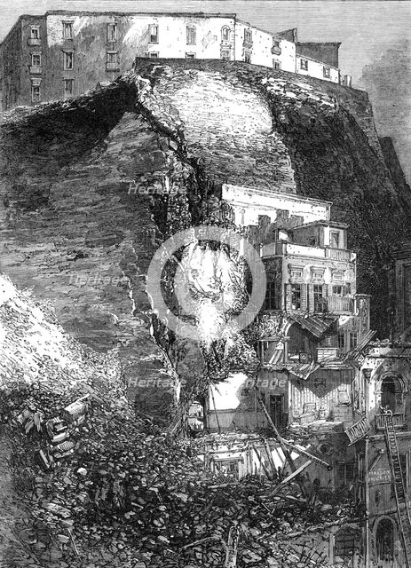 The landslip at Naples: scene of the disaster, 1868. Creator: Unknown.