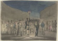 The "lantern ruckus", c1830-1880. Creator: Jakob Dielmann