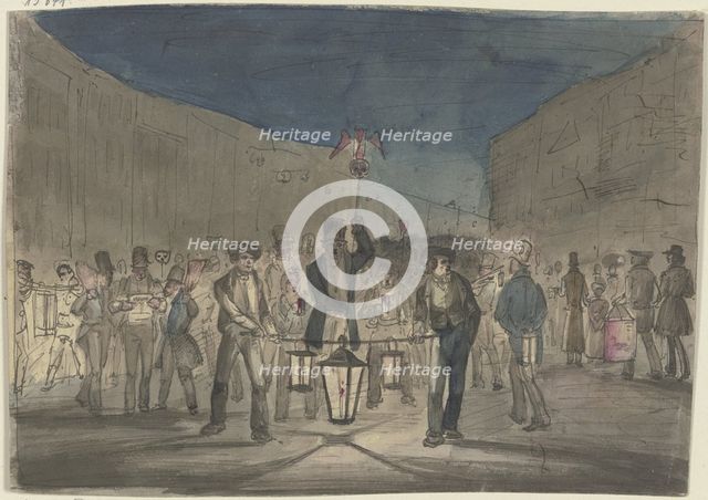 The "lantern ruckus", c1830-1880. Creator: Jakob Dielmann.