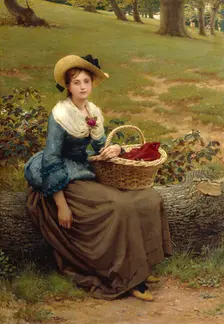 The Lass of Richmond Hill, 1876. Creator: George Dunlop Leslie
