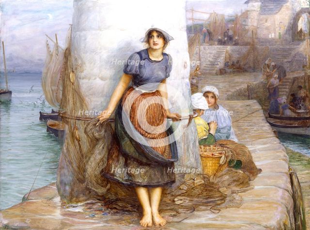 The Lass that a Sailor loves, 1903. Creator: Robert Macbeth Walker.