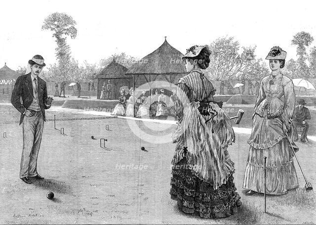 The last croquet game of the season, 1872. Creator: Joseph Swain.