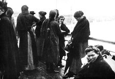 The last act of a tragedy: A photograph taken on the last boat leaving Ostend for England 1914
