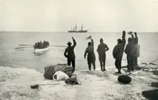 The Last Boat Leaves for the Ship c1911, (1913). Artist: Herbert Ponting