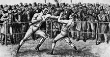 The last bare-knuckle fight, Farnborough, Hampshire, 17th April 1860 (1951)