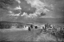 The Last German Roads; Around Verdun, winter evening: sunset on the snow.., 1917. Creator: Unknown